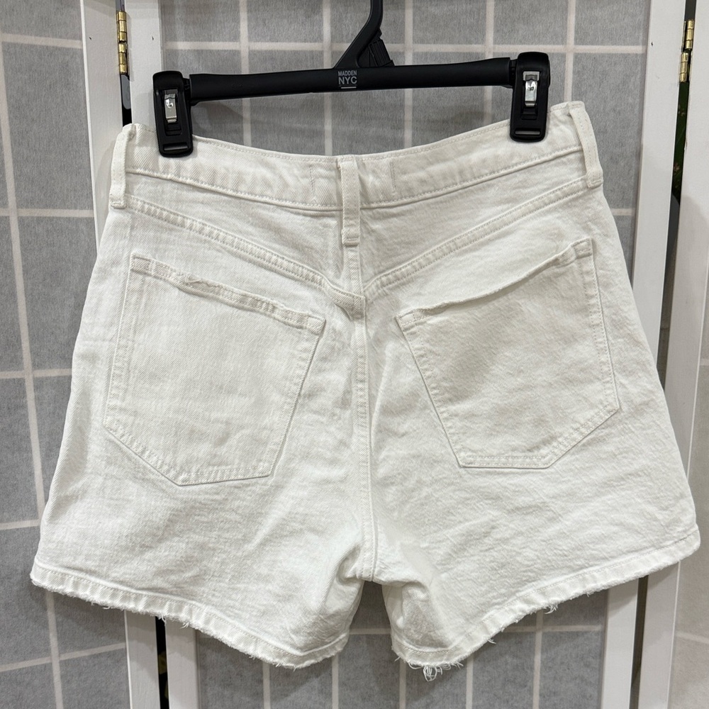 Abercrombie & Fitch White Denim Cutoff Shorts - Picture 4 of 6